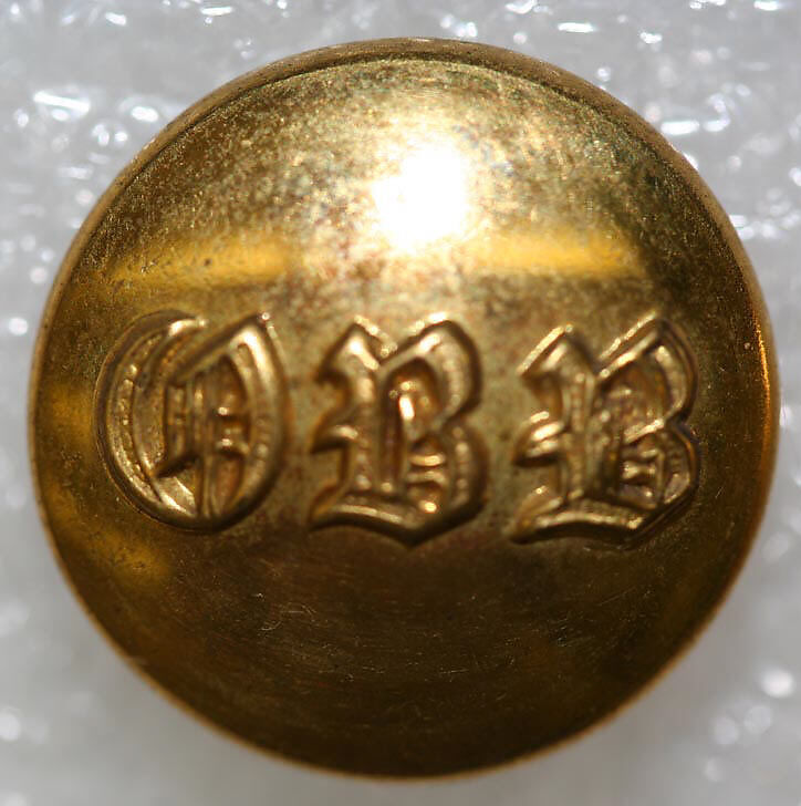 Button, metal, British