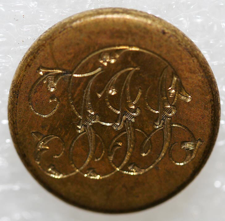 Button, metal, British