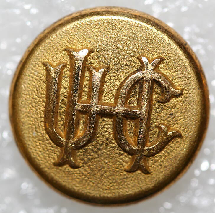 Button, metal, British