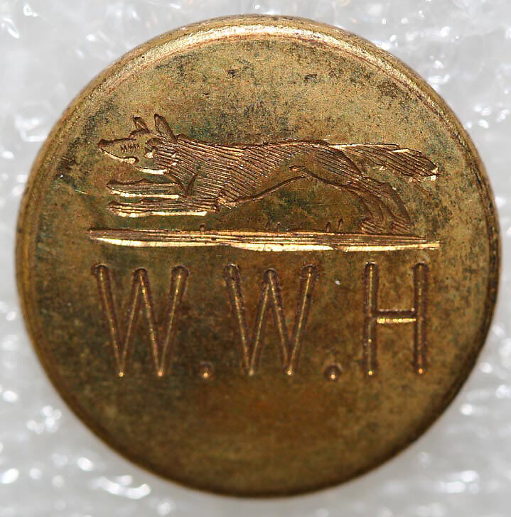 Button, metal, British