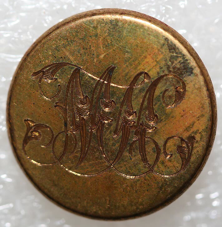 Button, metal, British