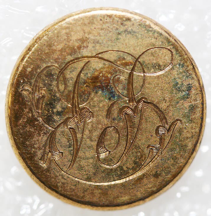 Button, metal, British