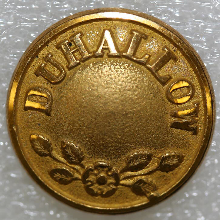 Button, metal, British