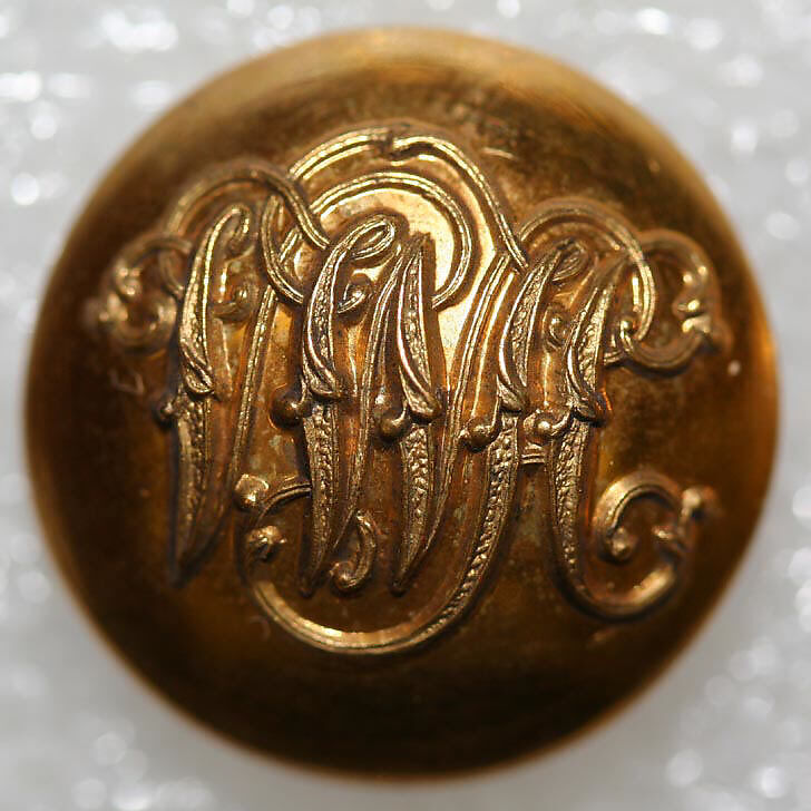 Button, metal, British