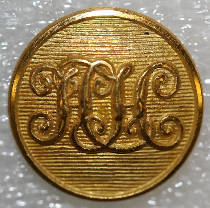 Button, metal, British