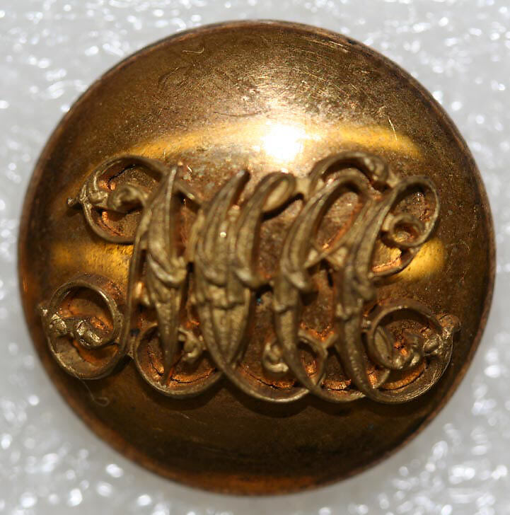 Button, metal, British