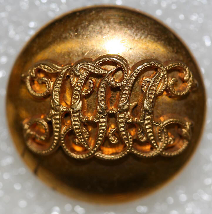Button, metal, British