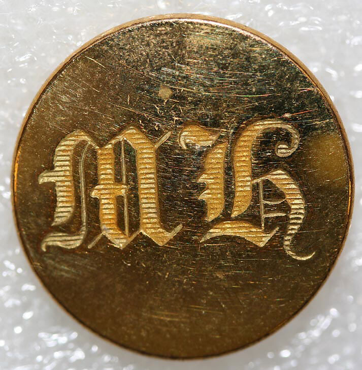 Button, metal, British