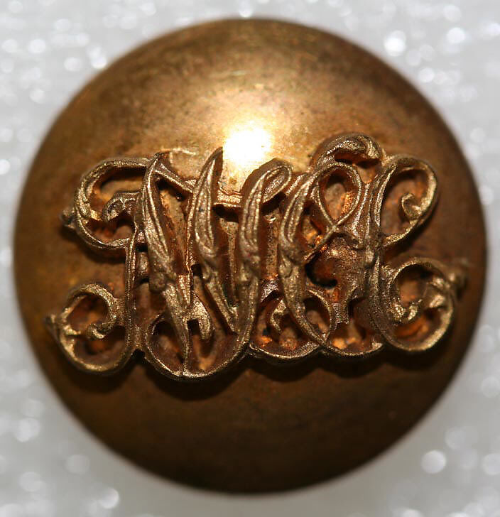 Button, metal, British