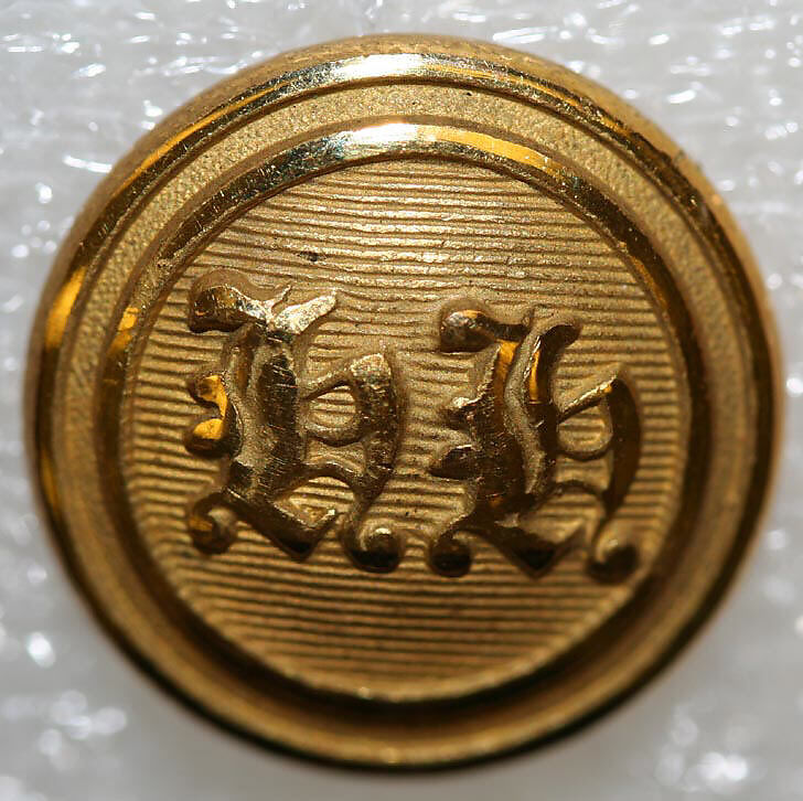 Button, metal, British