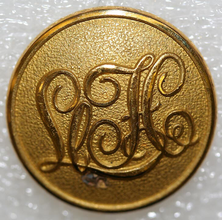 Button, metal, British