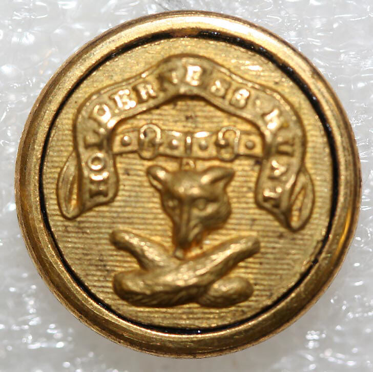 Button, metal, British