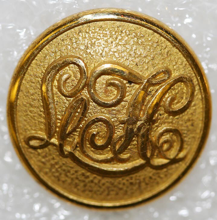 Button, metal, British