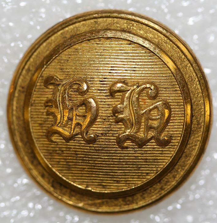 Button, metal, British