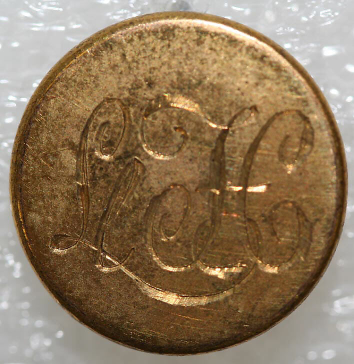 Button, metal, British