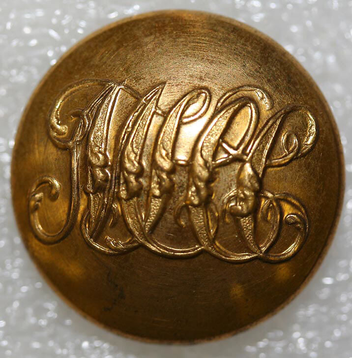 Button, metal, British