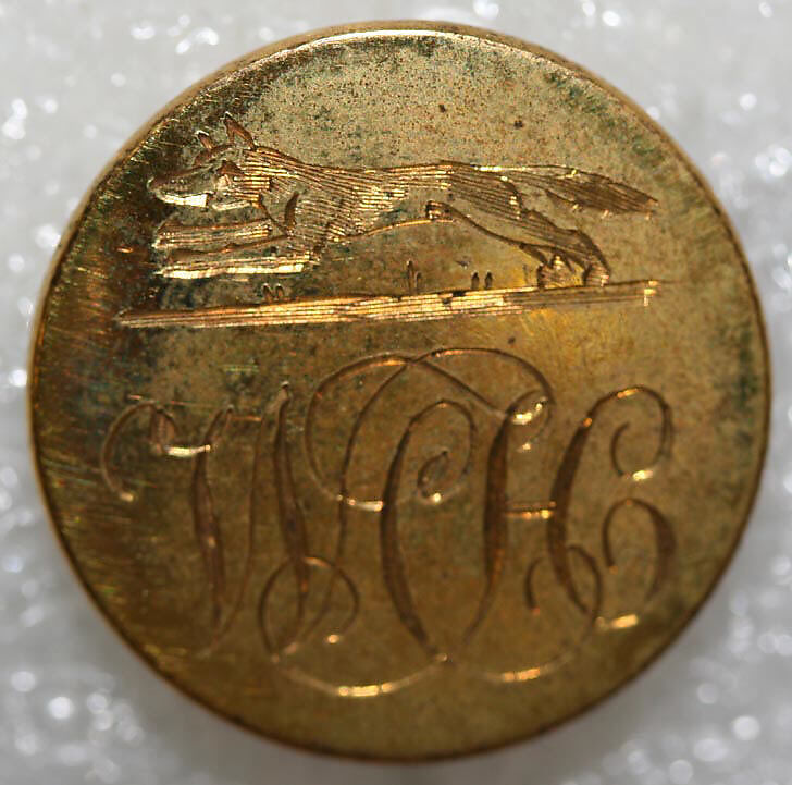 Button, metal, British