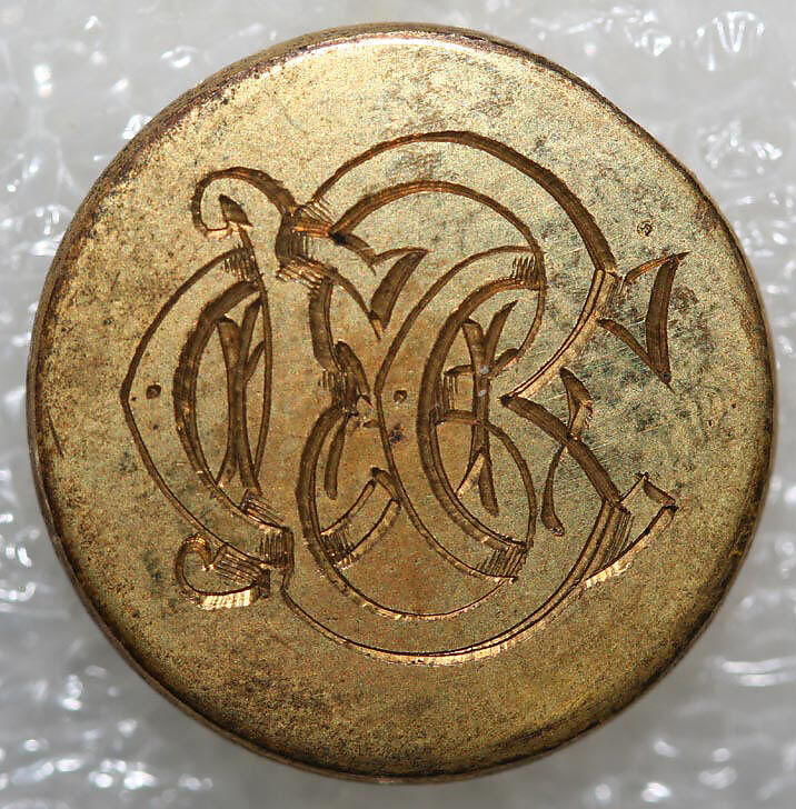 Button, metal, British