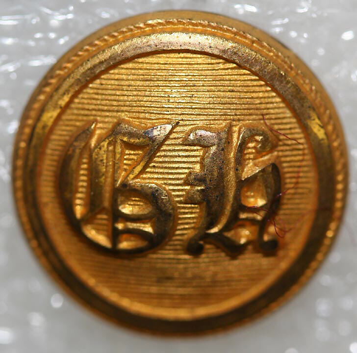 Button, metal, British