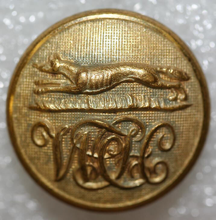 Button, metal, British