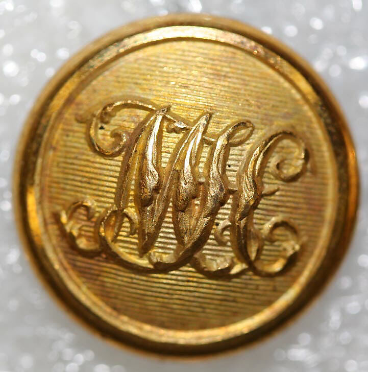 Button, metal, British