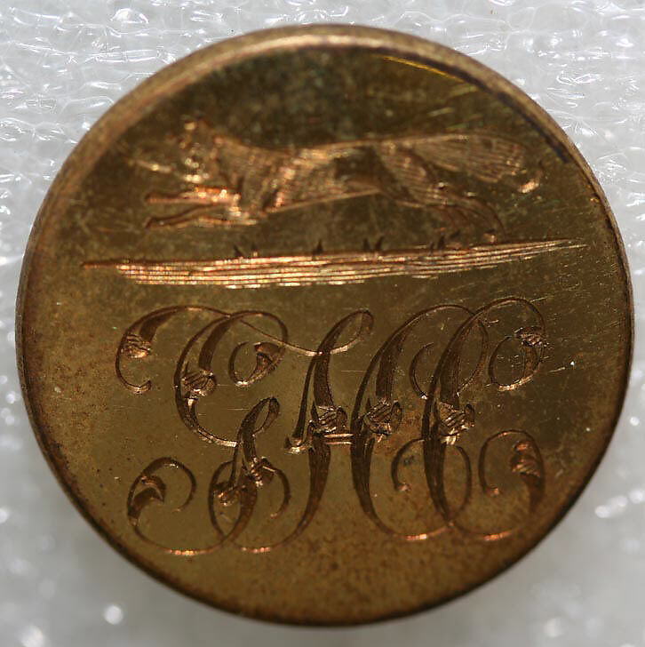 Button, metal, British