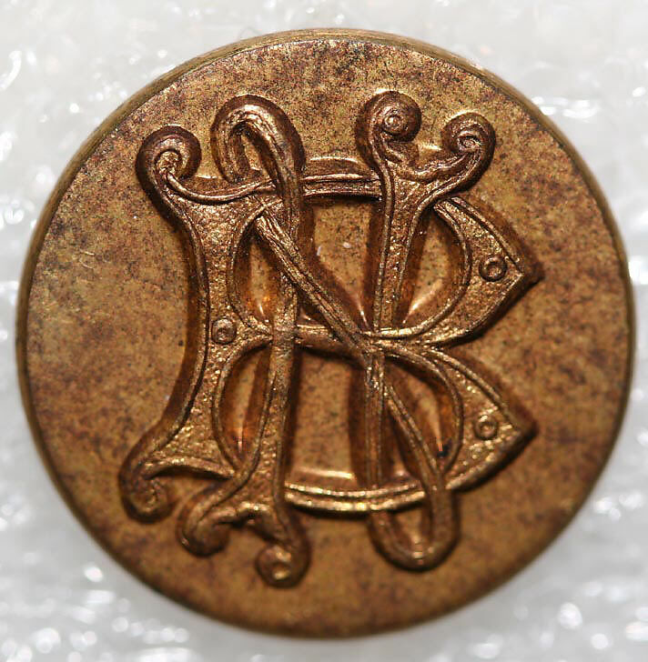 Button, metal, British