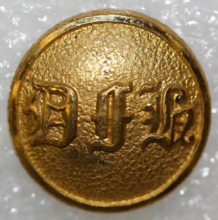 Button, metal, British