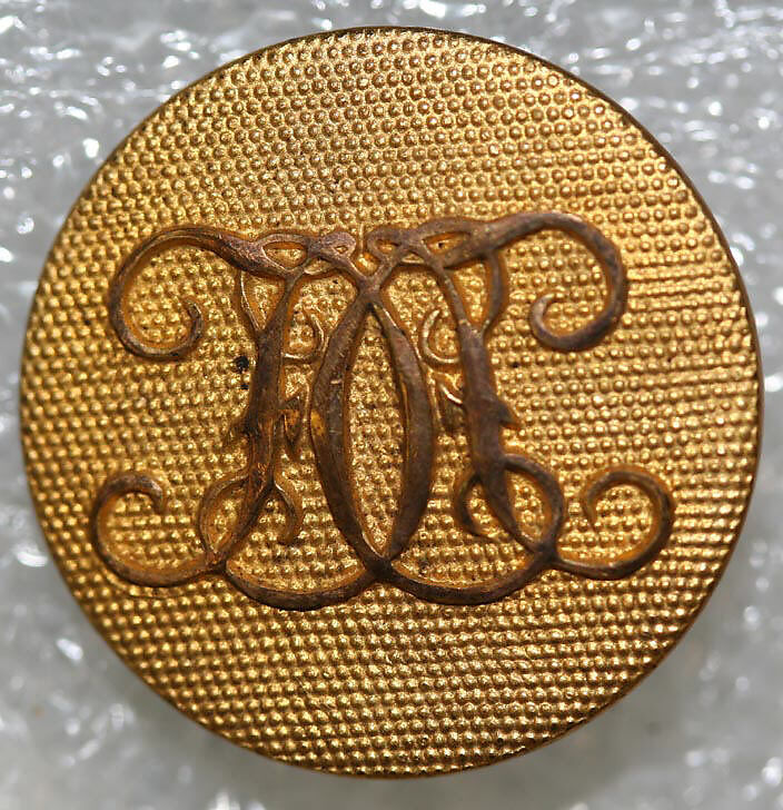 Button, metal, British