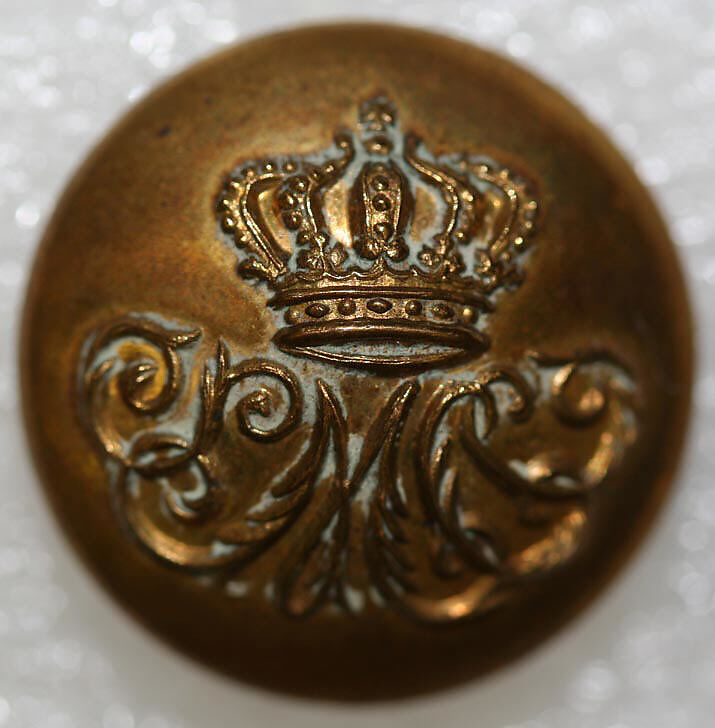 Button, metal, British