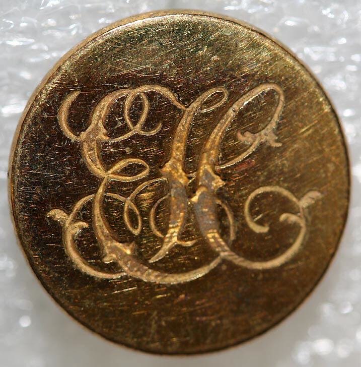 Button, metal, British