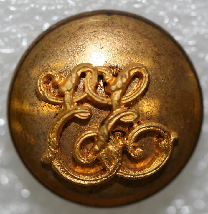 Button, metal, British