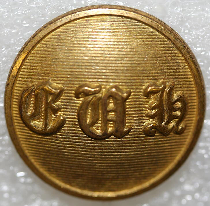 Button, metal, British