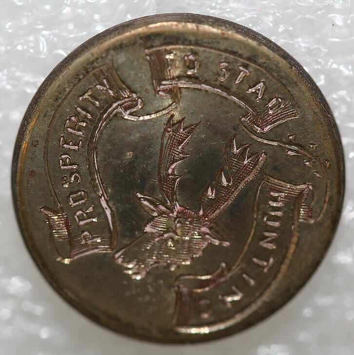 Button, metal, British
