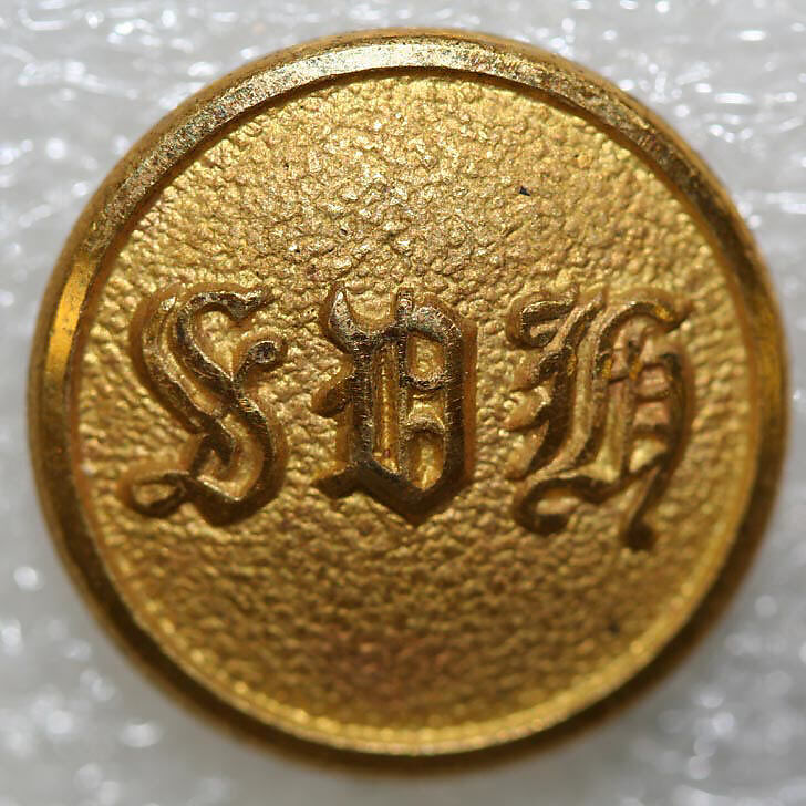 Button, metal, British