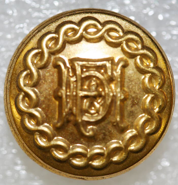 Button, metal, British