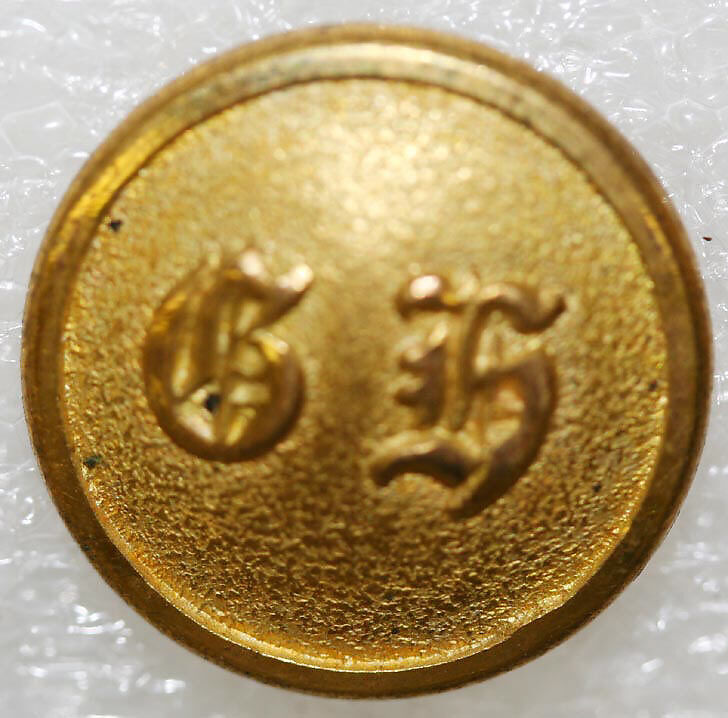 Button, metal, British