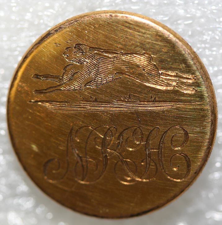 Button, metal, British