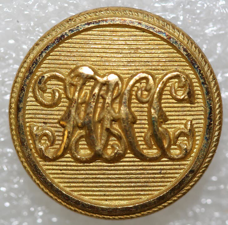 Button, metal, British