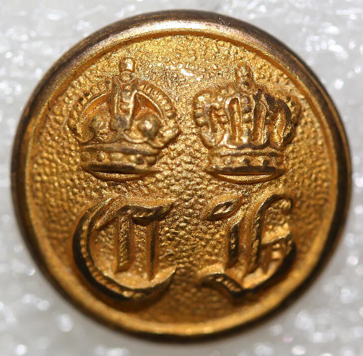 Button, metal, British