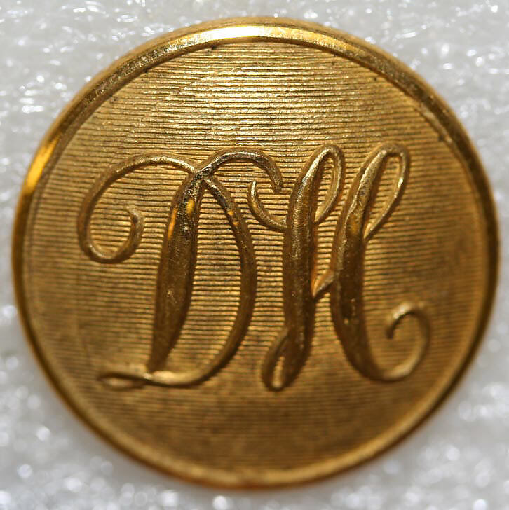 Button, metal, British