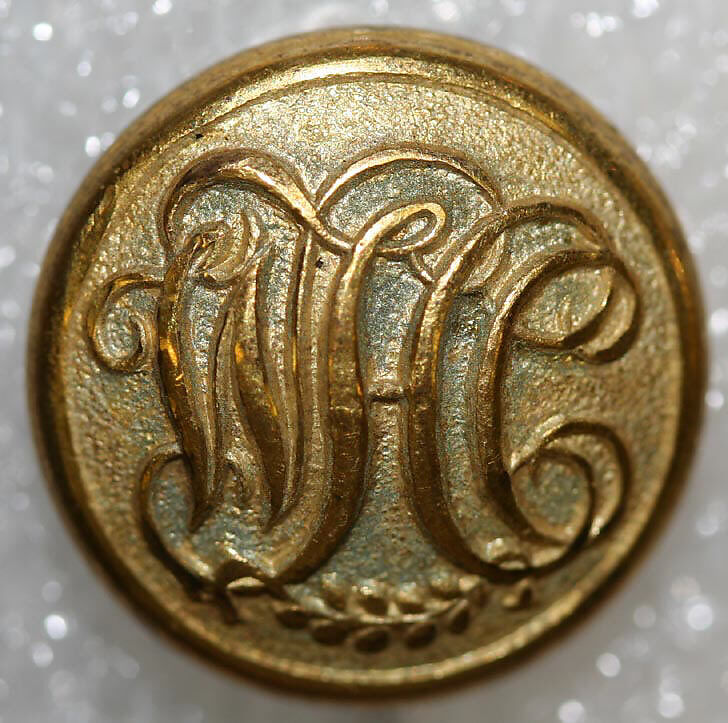 Button, metal, British