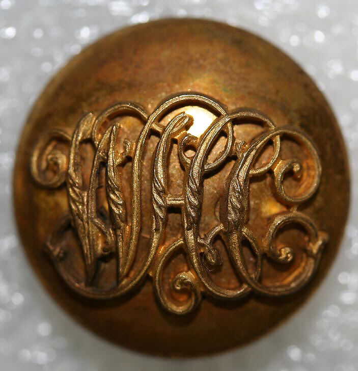 Button, metal, British