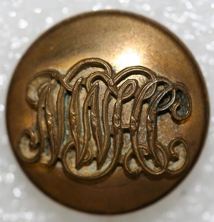Button, metal, British