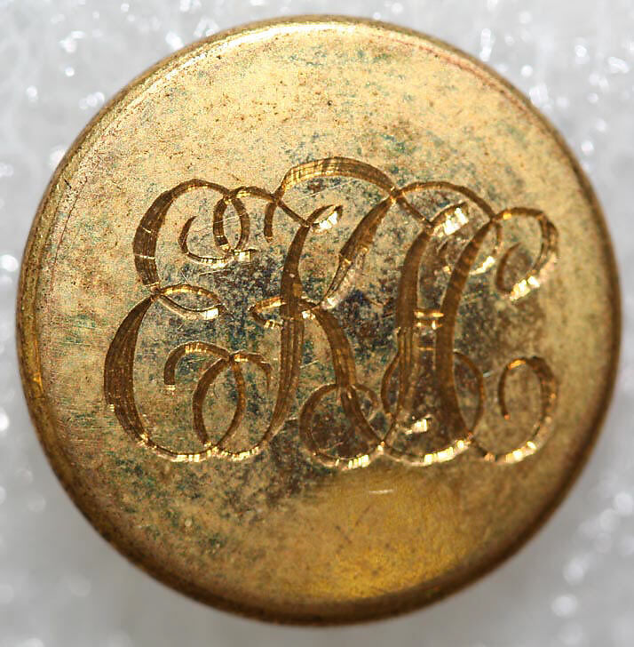 Button, metal, British