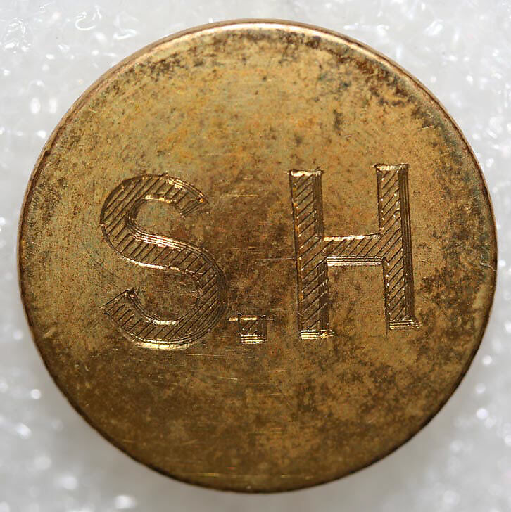 Button, metal, British