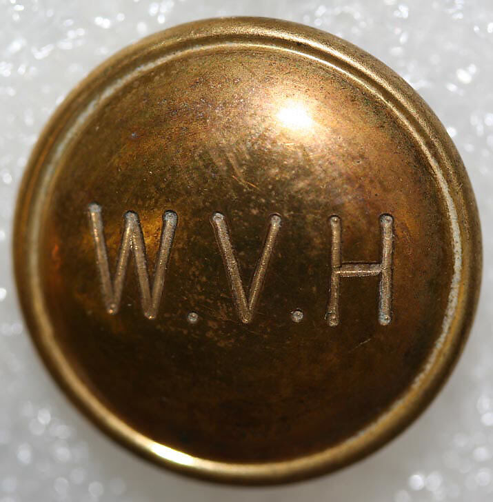 Button, metal, British