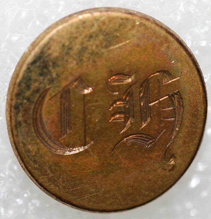 Button, metal, British