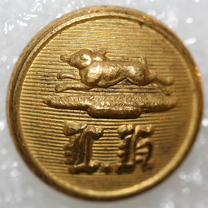 Button, metal, British