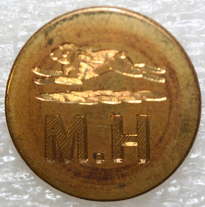 Button, metal, British